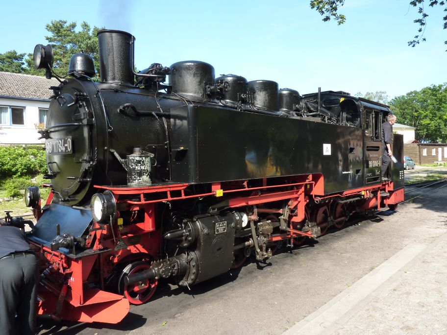 Eine der Dampflokomotiven