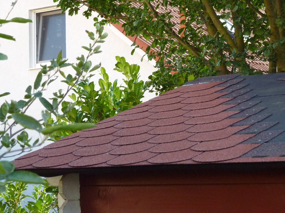 12 m² Rechteckschindeln grün für Gartenhaus Schindeln Dachschindeln Dachpappe 