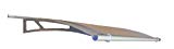 Edelstahl Vordach Lightline 1500 x 950 mm in weiss satiniert