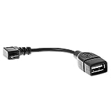 Delock Kabel Micro USB Typ-B Stecker gewinkelt > USB 2.0-A Buchse OTG 11 cm