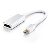 Full HD mini Displayport zu HDMI Adapter/Kabel (1080p) inkl. Audio | miniDP Stecker zu HDMI Buchse | ideal für alle Apple-Produkte / PC-Grafikkarten | vergoldete Kontakte