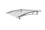 Edelstahl Vordach Lightline 1500 x 950 mm in klar