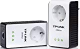 TP-Link PA251KIT AV200+ Powerline-Netzwerkadapter (bis zu 200Mbps Datenübertragungsrate, integrierte Steckdose) schwarz/weiß