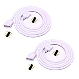 LitaElek 1m 4 polig RGB Kabel LED Kabel RGB Verlängerungskabel LED Steckverbinder mit 4x männlich 4polig Stecker für RGB 5050 3528 LED Streifen Licht (1m/3.3ft, 2 Packs)