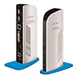 i-tec USB 3.0 Docking Station Advance DVI Full HD+ 2048x1152 + SD Micro Slot 4x USB 2.0 Port 2x USB 3.0 Port Gigabit Ethernet, Audioausgang ,Eingang für Mikrophon, Notebook Ultrabook Tablet