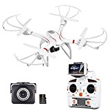 MJX X101C WLAN FPV 3D Flip 2,4GHz 6 Achsen Quadcopter mit Kopflos Modus und One Key Auto Return Fernsteuerung Drone mit 1MP 720P Kamera für iOS & Android Systeme