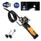 Depstech® HD 720P 6-LED-Handheld drahtlose Wifi Wasserdichte Inspektion Endoskop Borescope mit 2.0 Megapixel Inspection Kamera Video Soft Tube 3m für iPhone / Android Phone DENKJ0003