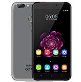 OUKITEL U20 Plus - 5,5 Zoll IPS Bildschirm 1,5 GHz Quadkern 13MP Doppelobjektivkamera 2GB RAM 16GB Android 6.0 4G Smartphone Fingerabdruck-Sensor 3300mAh - Grau