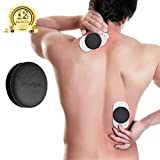 MOOYEE Massager Multi-functional Relaxer Wireless Massager Portable Mini Massager with Smartphone Control, EMS Electrostimulator for Back/Neck/Shoulder Pain Relief Blood recycle USB Charge App supports iOS Android Maccaron (M2-Black)