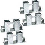 TecTake Stapelhilfe für Kaminholz Brennholz Holzstapelhilfe | feuerverzinkter Stahl | variabel anwendbar - diverse Mengen- (4er Set | Nr. 402521)